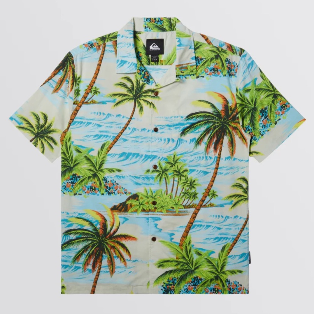 BIG PRICE DROP! Quicksilver Mens DNA Island Short Sleeve Shirt Size M